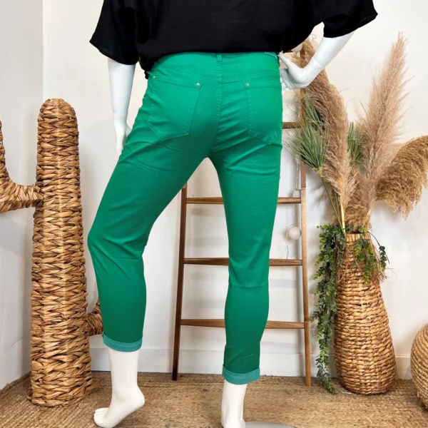 P104- Jean 7/8ème Voggo (T42-T50) - vert-emeraude - 50