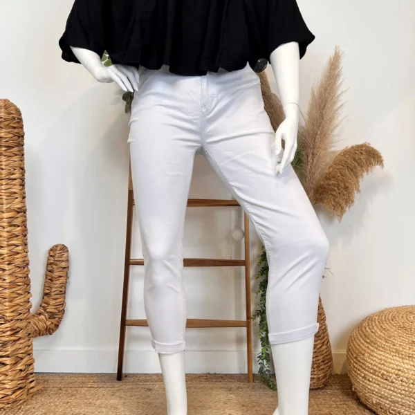 P088- Jean 7/8ème Voggo (T42-T50) - blanc - 50