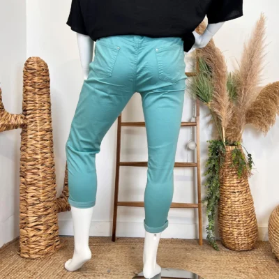 P100- Jean 7/8ème Voggo (T42-T50) - vert-celadon - 50