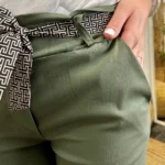 Pantalon stretch femme ceinture fantaisie T36-T50 - kaki - 54