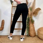 Pantalon stretch femme ceinture fantaisie T36-T50 - noir - 54
