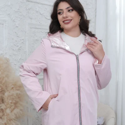 K029- Imper réversible (T36-T42) - rose-pale - 42