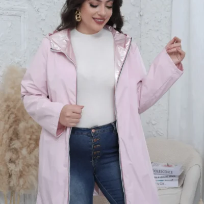 K029- Imper réversible (T36-T42) - rose-pale - 42