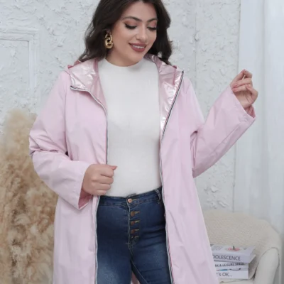 K029- Imper réversible (T36-T42) - rose-pale - 42