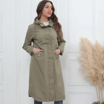 J321- Imper long leger (T36-T44) - kaki - 44