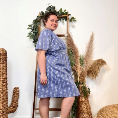 K476- Robe Maëlle (T40-T48) 🪷 - bleu-jeans - 48