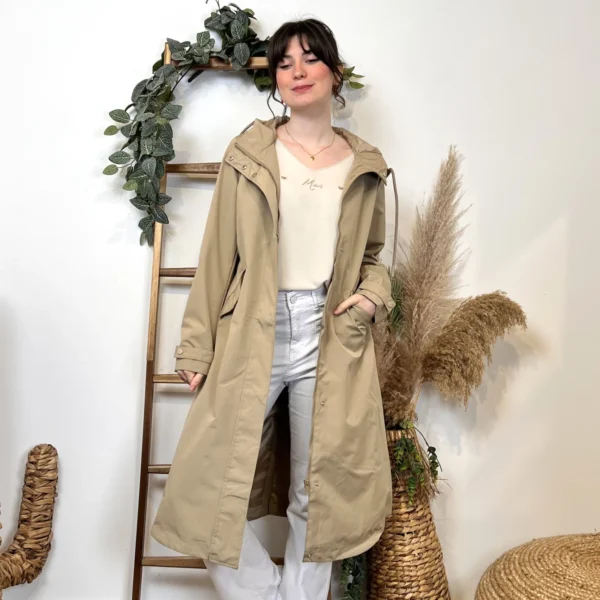 J321- Imper long leger (T36-T44) - beige - 44