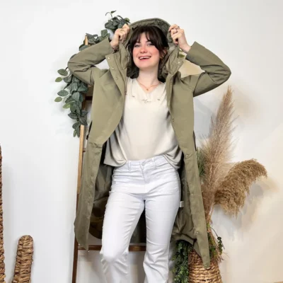 J321- Imper long leger (T36-T44) - kaki - 44