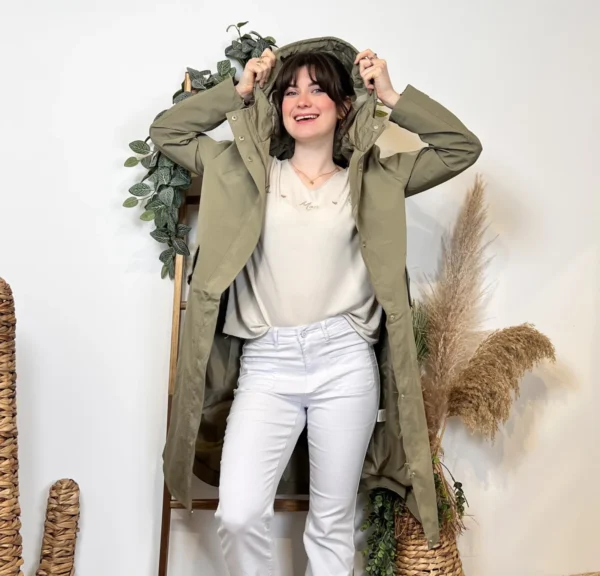 J321- Imper long leger (T36-T44) - kaki - 44