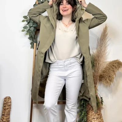 J321- Imper long leger (T36-T44) - kaki - 44