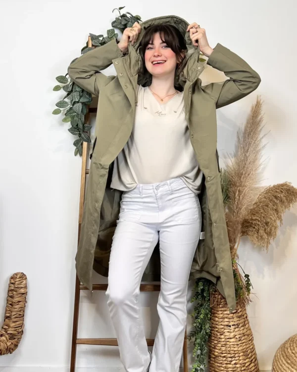 J321- Imper long leger (T36-T44) - kaki - 44