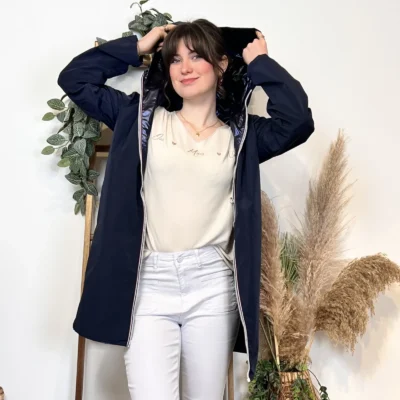 K029- Imper réversible (T36-T42) - marine - 42