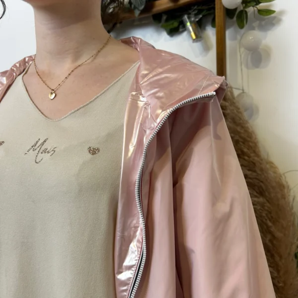 K029- Imper réversible (T36-T42) - rose-pale - 42