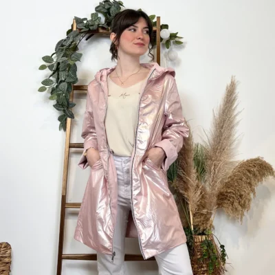 K029- Imper réversible (T36-T42) - rose-pale - 42