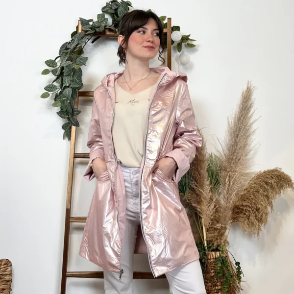 K029- Imper réversible (T36-T42) - rose-pale - 42