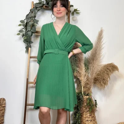 K414- Robe Plissée (Tu) 🇮🇹