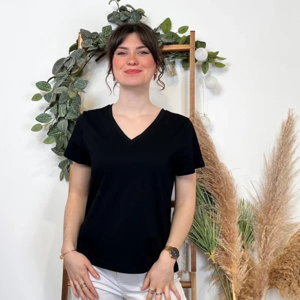 PT963- T-shirt Uni (T36-T40) - noir - 40