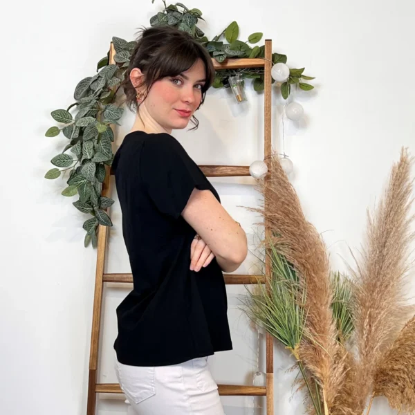 PT963- T-shirt Uni (T36-T40) - noir - 40