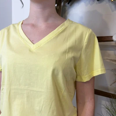 PT963- T-shirt Uni (T36-T40) - jaune - 38