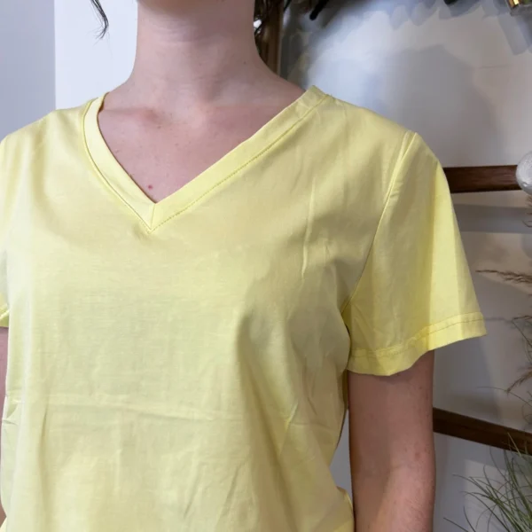 PT963- T-shirt Uni (T36-T40) - jaune - 38