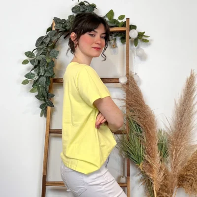 PT963- T-shirt Uni (T36-T40) - jaune - 38