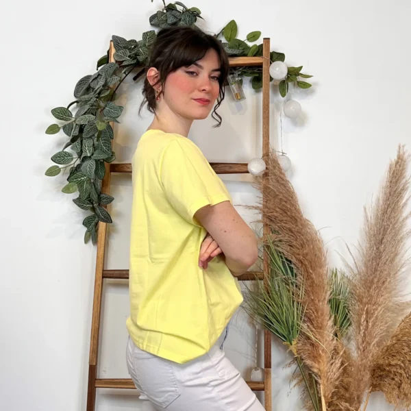 PT963- T-shirt Uni (T36-T40) - jaune - 38