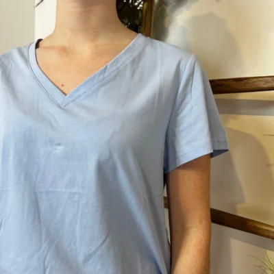 PT963- T-shirt Uni (T36-T40) - bleu-ciel - 40