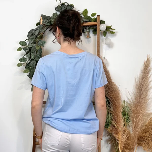 PT963- T-shirt Uni (T36-T40) - bleu-ciel - 40