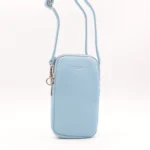 Pochette Téléphone double zip Flora & Co - bleu-ciel - sans-taille