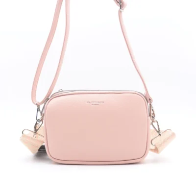 P426- Sac 3 poches Flora&Co - rose-pale - sans-taille
