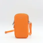 Pochette Téléphone double zip Flora & Co - orange - sans-taille