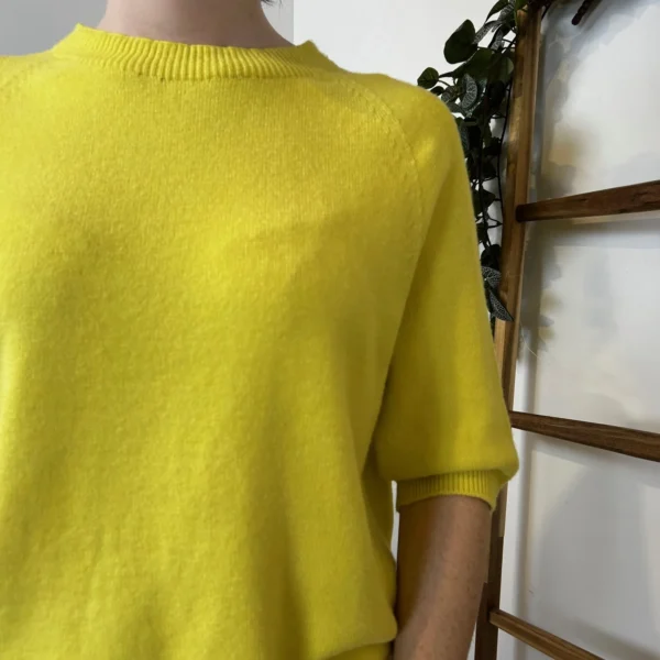 K311- pull Manches courtes (Tu) 🇮🇹 - jaune - taille-unique