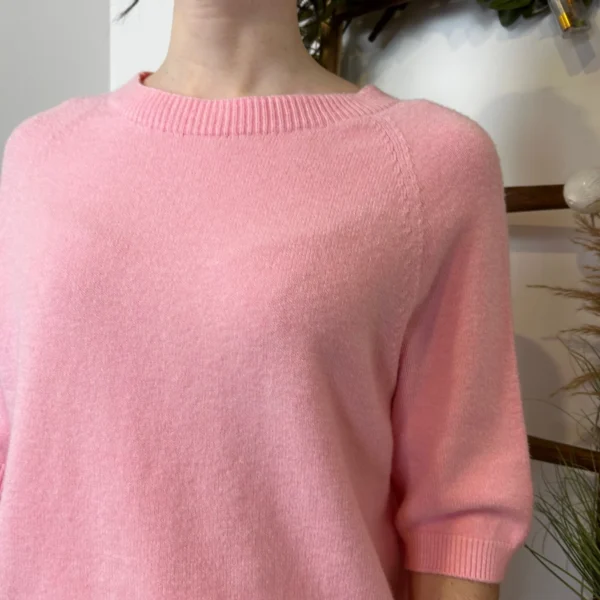 K311- pull Manches courtes (Tu) 🇮🇹 - rose-bebe - taille-unique