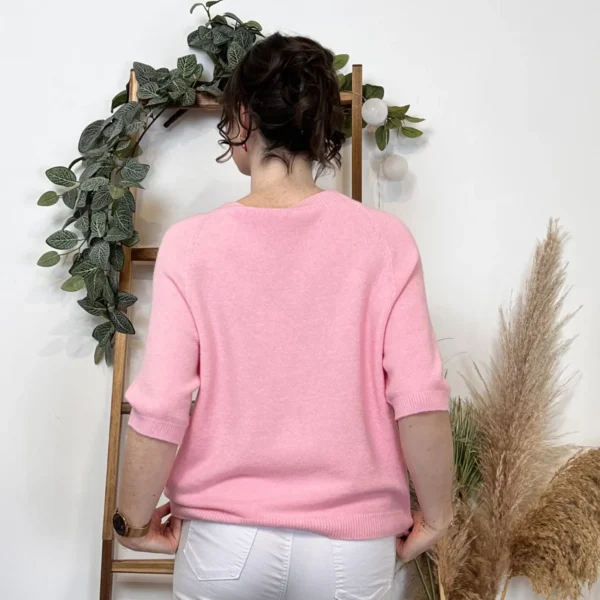 K311- pull Manches courtes (Tu) 🇮🇹 - rose-bebe - taille-unique