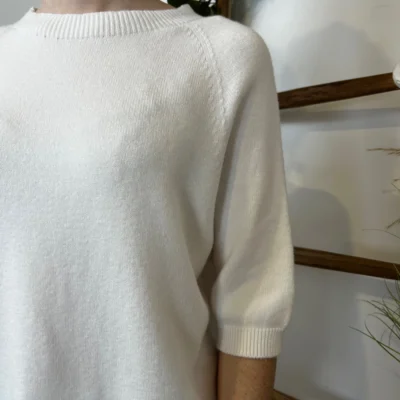 K311- pull Manches courtes (Tu) 🇮🇹 - blanc - taille-unique