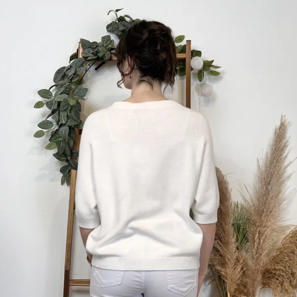 K311- pull Manches courtes (Tu) 🇮🇹 - blanc - taille-unique