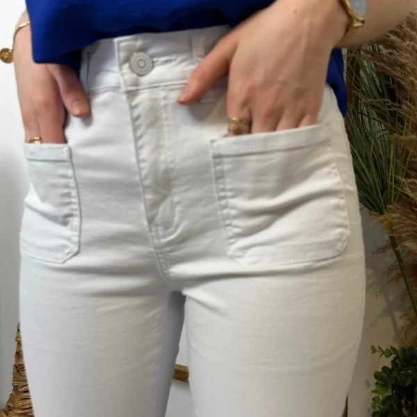 N005- Jean Flare Voggo (T36-T44) - blanc - 44