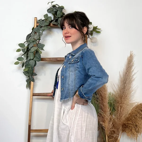 K350- Veste courte Jean Voggo (T36-T44) - denim - 44