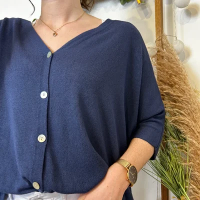 I923- Gilet léger boutonné (Tu) 🇮🇹