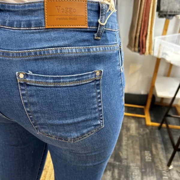 O601- Pantacourt Voggo (T36-T44) - denim - 44