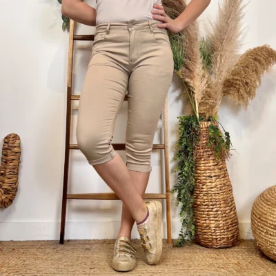 P203- Pantacourt Voggo (T36-T44) - beige - 44