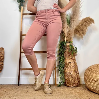 P199- Pantacourt Voggo (T36-T44) - rose-poudre - 44