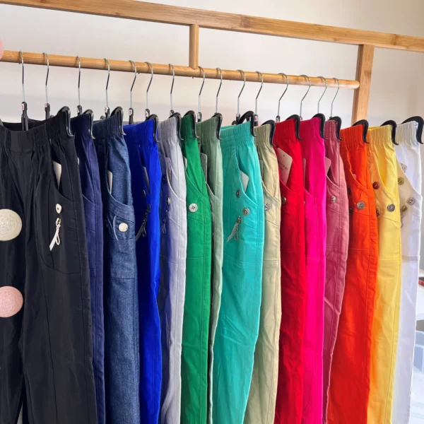 T581- Pantacourt stretch uni JST (T38-T52) - bleu-royal - 58