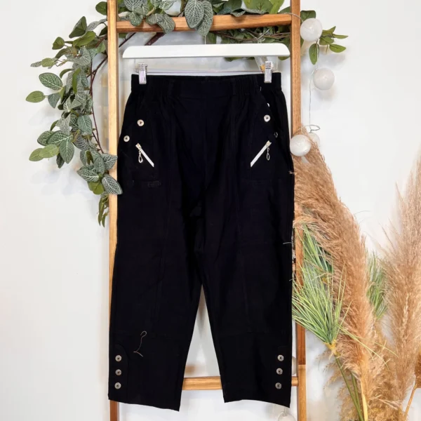 T581- Pantacourt stretch uni JST (T38-T52) - noir - 58