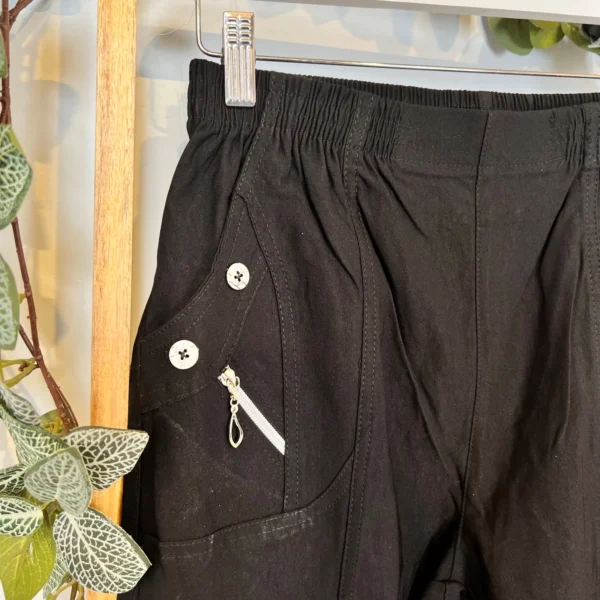 T581- Pantacourt stretch uni JST (T38-T52) - noir - 58