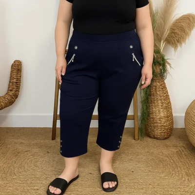 T581- Pantacourt stretch uni JST (T38-T52) - noir - 58