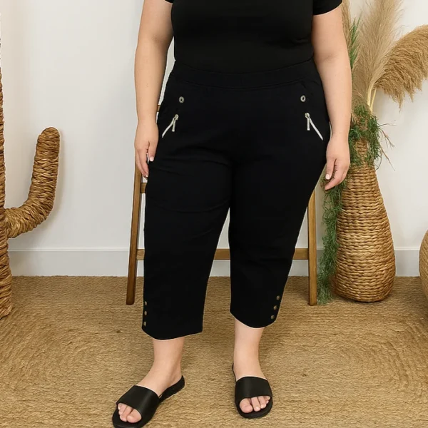 T581- Pantacourt stretch uni JST (T38-T52) - marine - 58