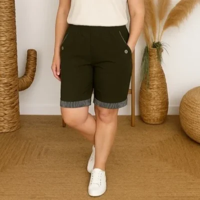 T582- Short JST Biais (T38-T52) - kaki - 56