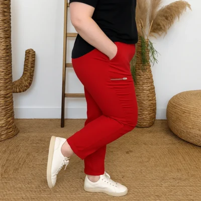 T545- Pantalon Confort JST (T38-T52) - rouge - 58