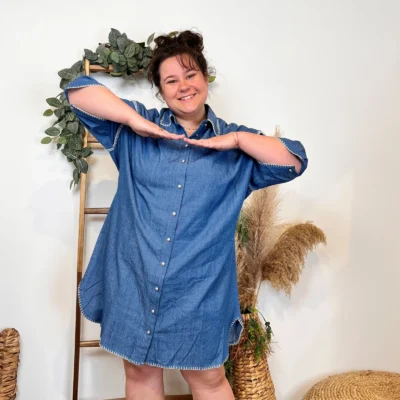 K330- Robe jean «By One» (T40-T48) - denim - 48